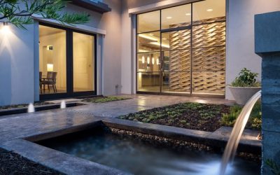 Steel & Glass Pivot Door with Sidelites and Transom – Dallas Texas