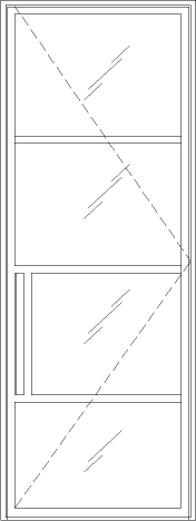 Diagram of Portella Thermally Broken Single Out-Swing Door