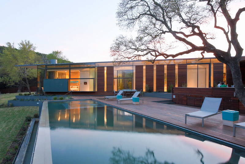 Cascading Creek House in Central Texas
