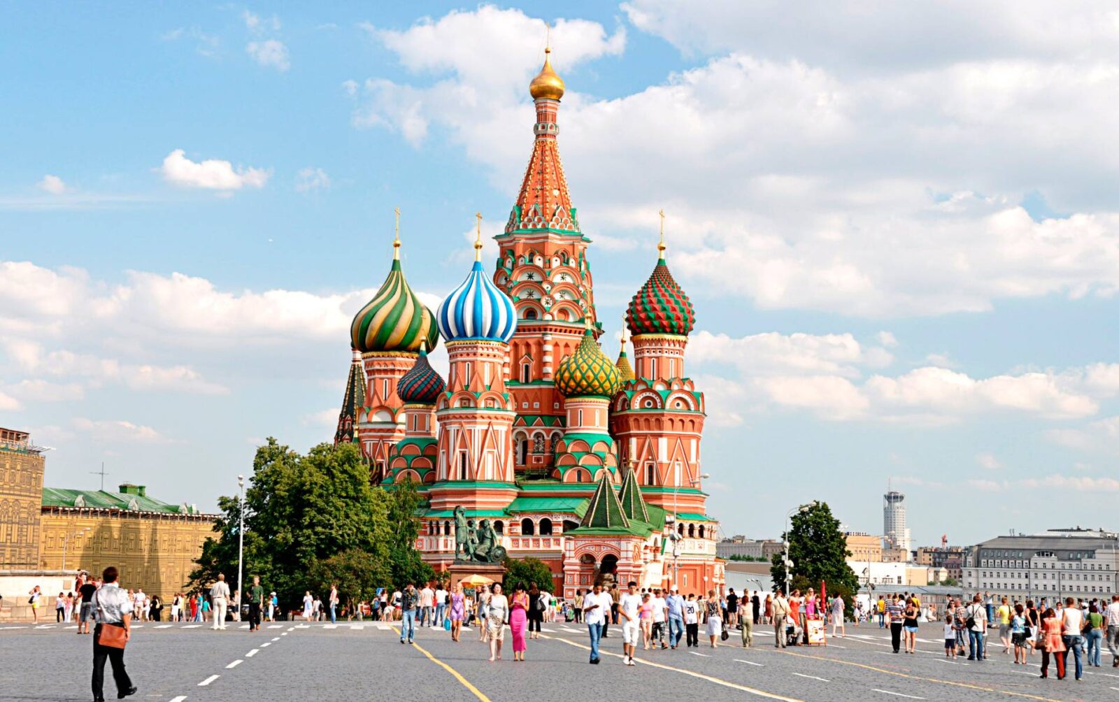 St. Basil’s Cathedral on Red Square in Moscow, Russia