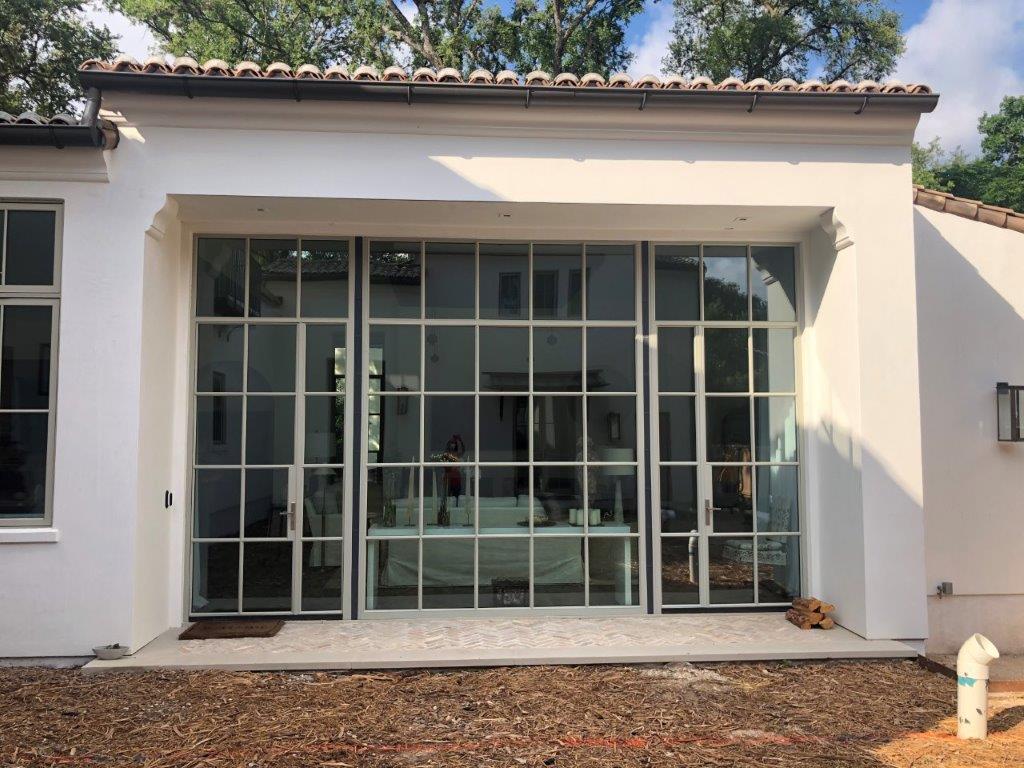modern steel and glass entry doors