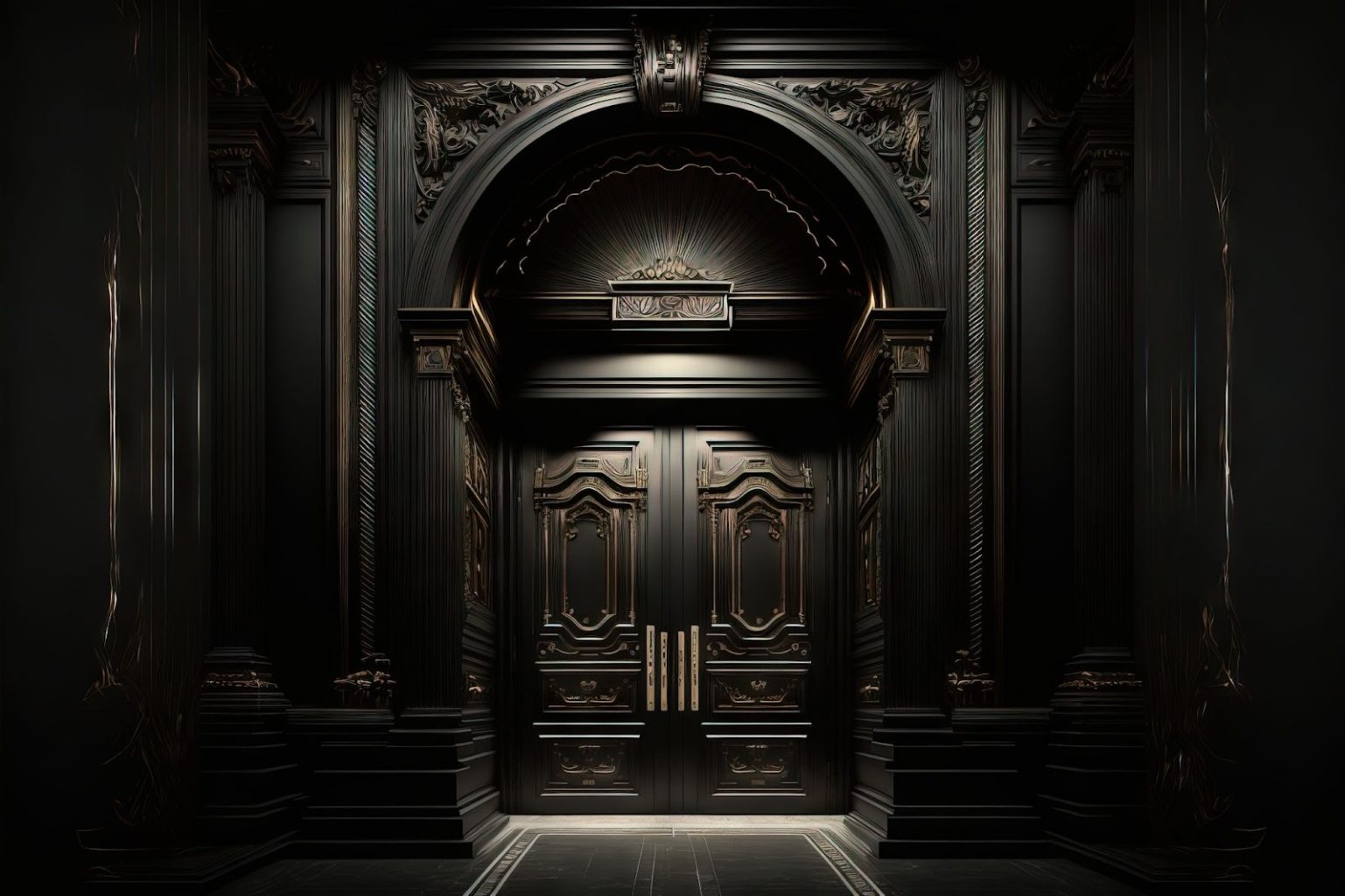 black luxury door