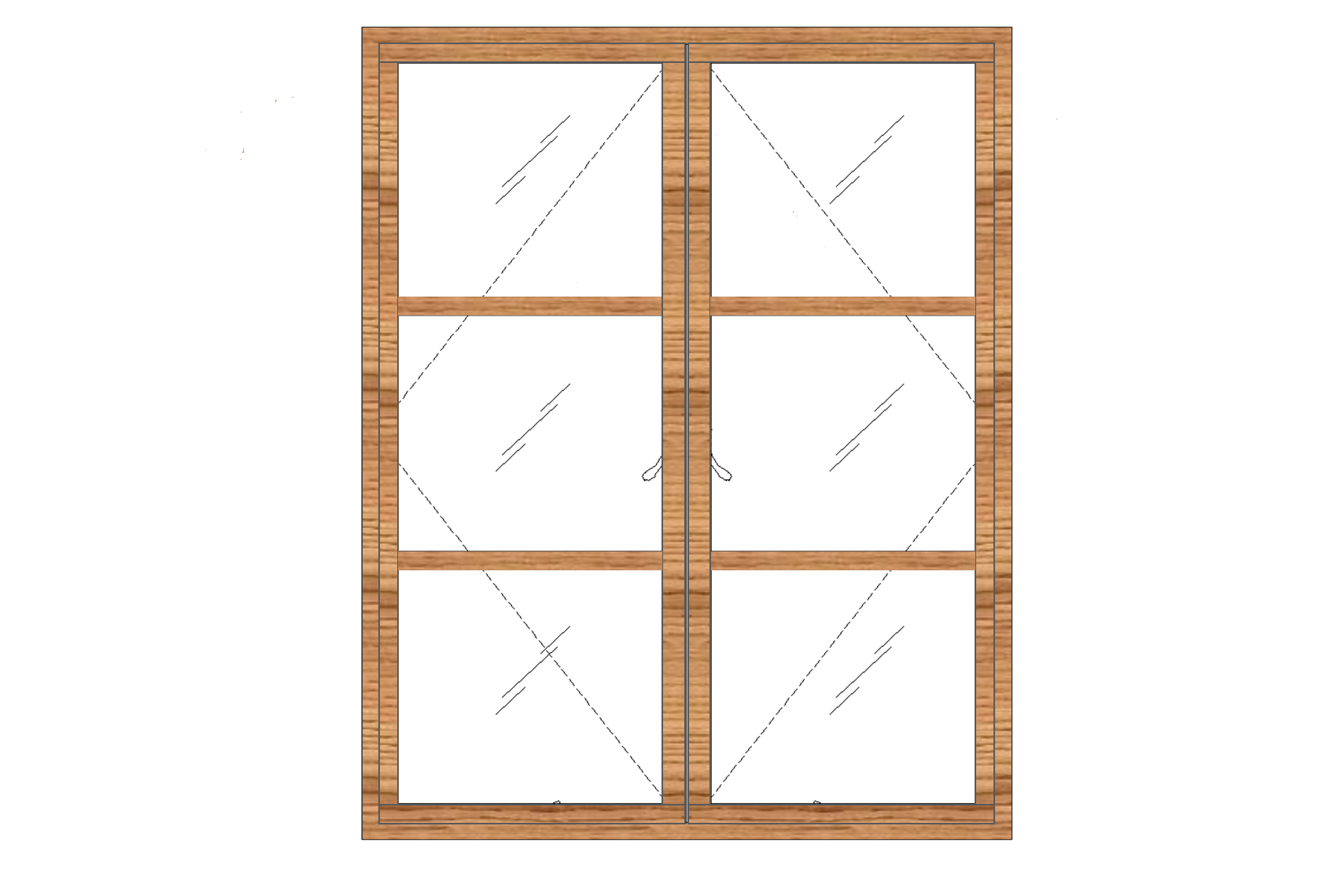 Diagram of Portella French Casement Window System