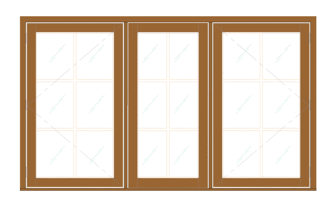 Casement x Fixed x Casement Window System