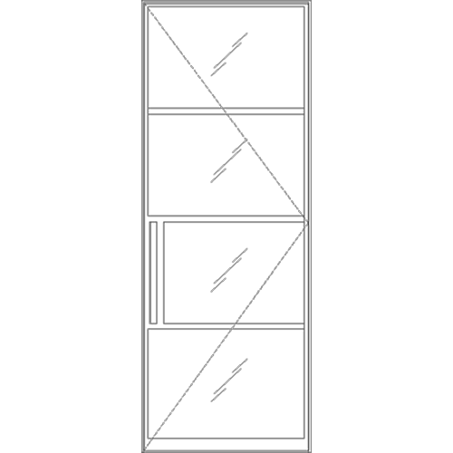 Diagram of Portella Out-Swing Single Shower Sauna Door