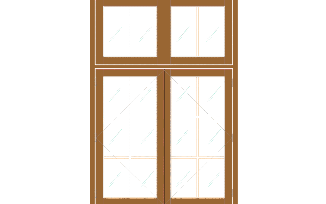 French Casement Window System with Transom