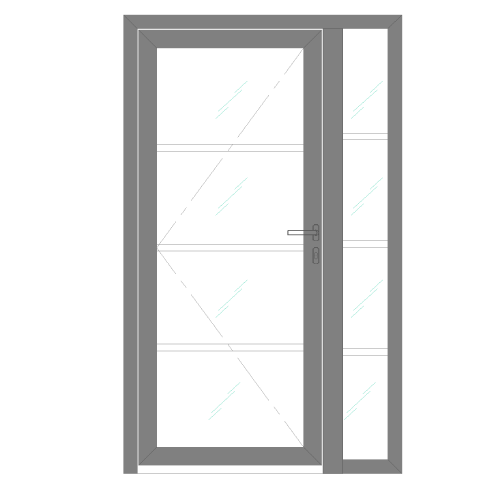 Single Door with Sidelite In-Swing