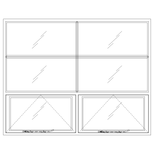 Exterior Awning Window with Fixed Window