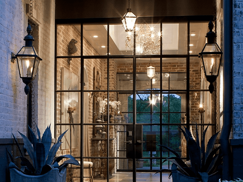 night time steel windows sample picture